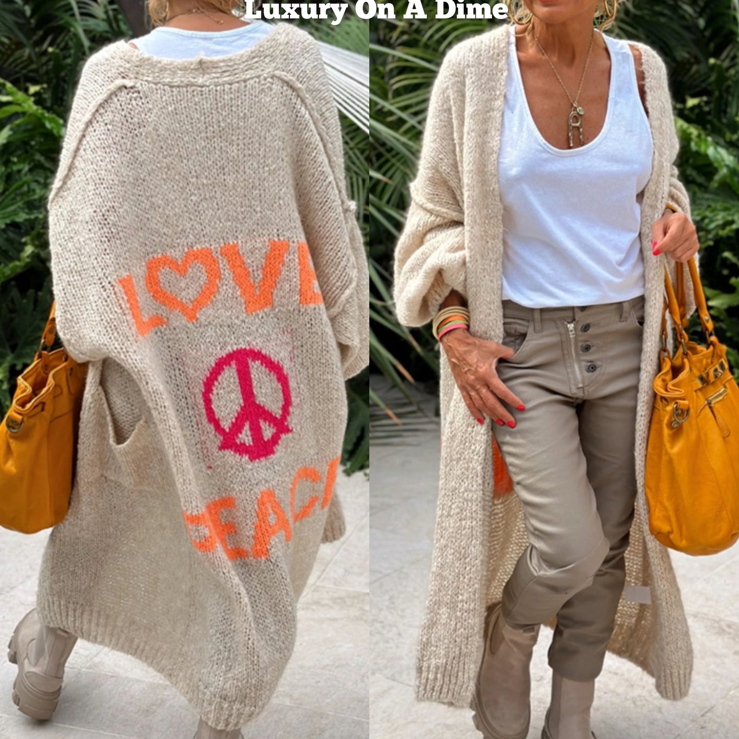 Lieblich - Cardigan long en tricot surdimensionné