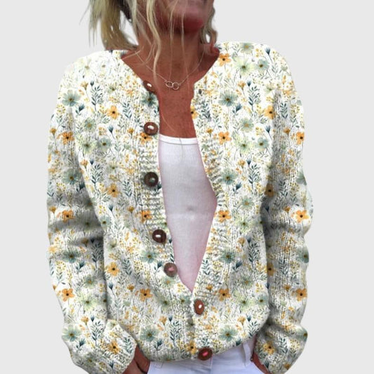 Amelie - Élégant Cardigan Floral