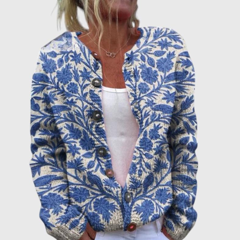 Amelie - Élégant Cardigan Floral