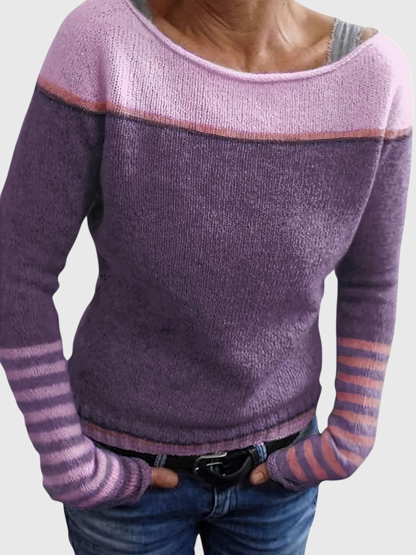 Katharina – Pull Rayé à Manches Longues