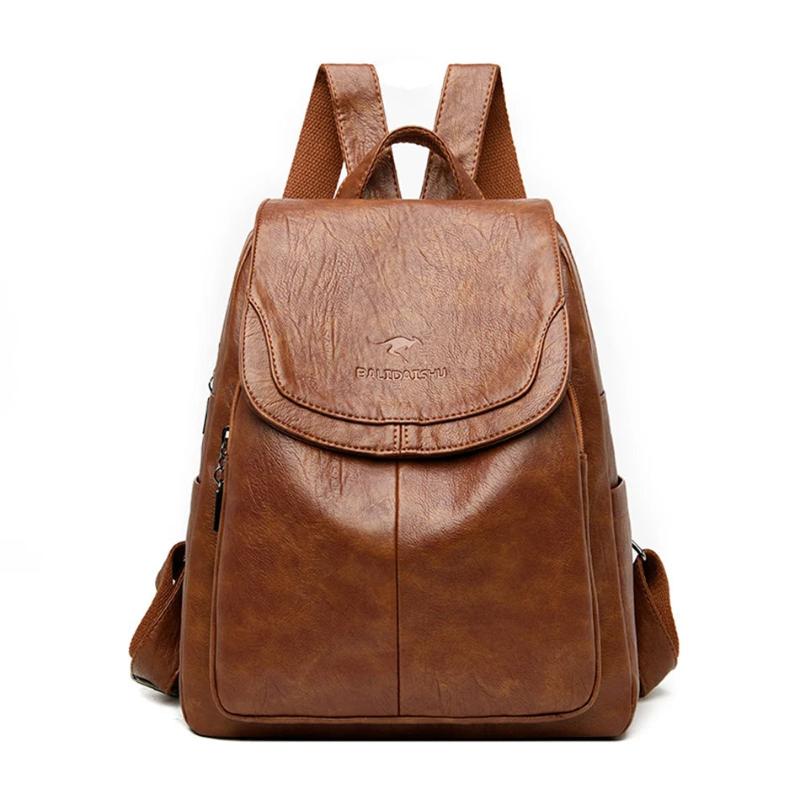 Olivia - Sac à dos en cuir sécurisé
