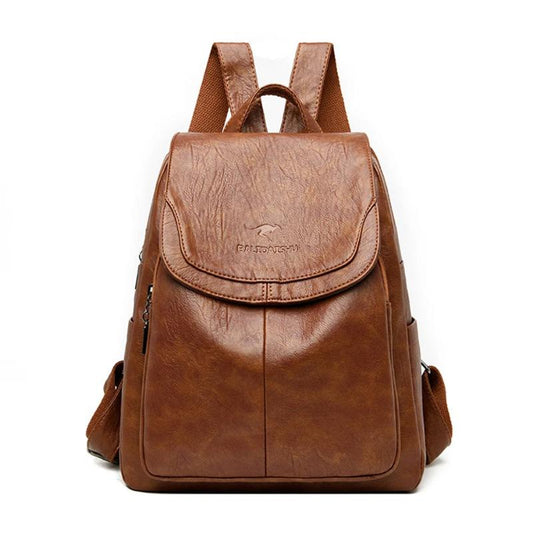 Olivia - Sac à dos en cuir sécurisé