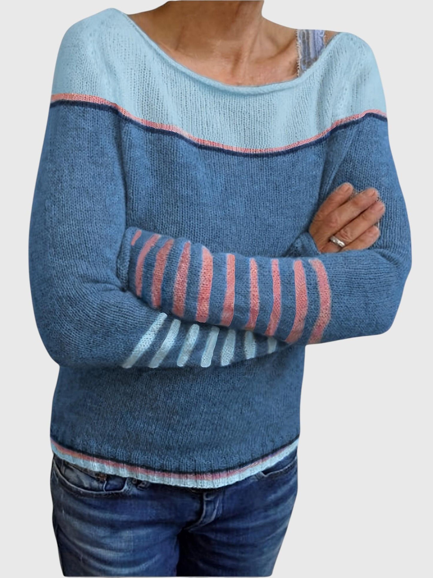 Katharina – Pull Rayé à Manches Longues