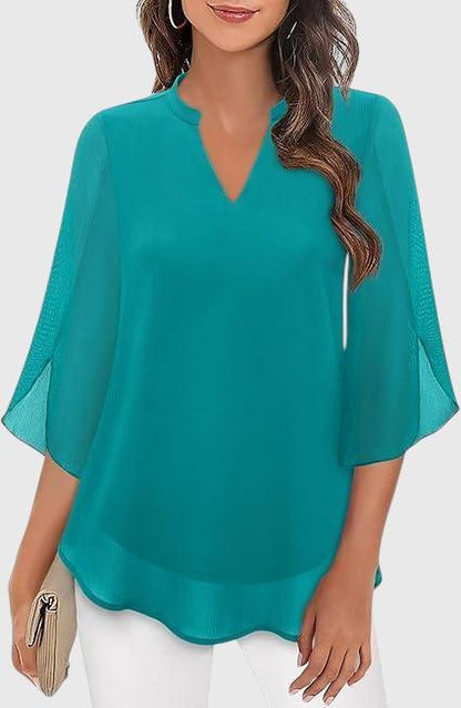 Petra – Blouse en Chiffon A-ligne