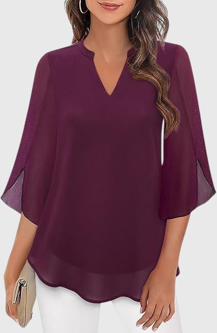 Petra – Blouse en Chiffon A-ligne