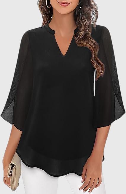 Petra – Blouse en Chiffon A-ligne
