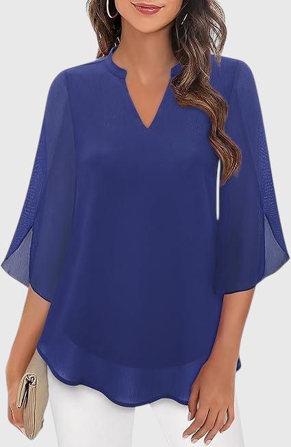 Petra – Blouse en Chiffon A-ligne