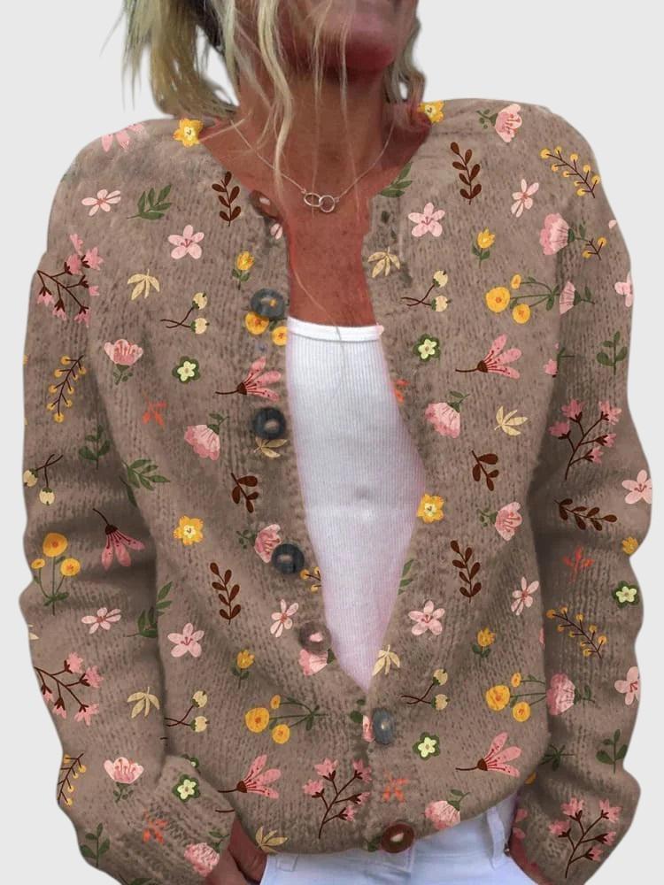 Amelie - Élégant Cardigan Floral