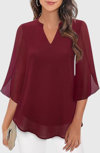 Petra – Blouse en Chiffon A-ligne
