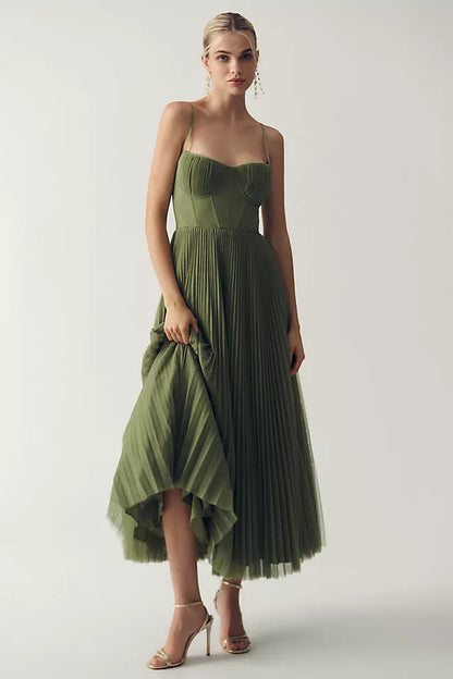 CAROLINE – ROBE PLISSEE MIDI
