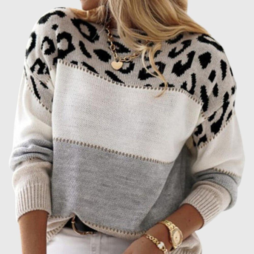 Bernadetta - Pull Léopard Tendance et Confortable