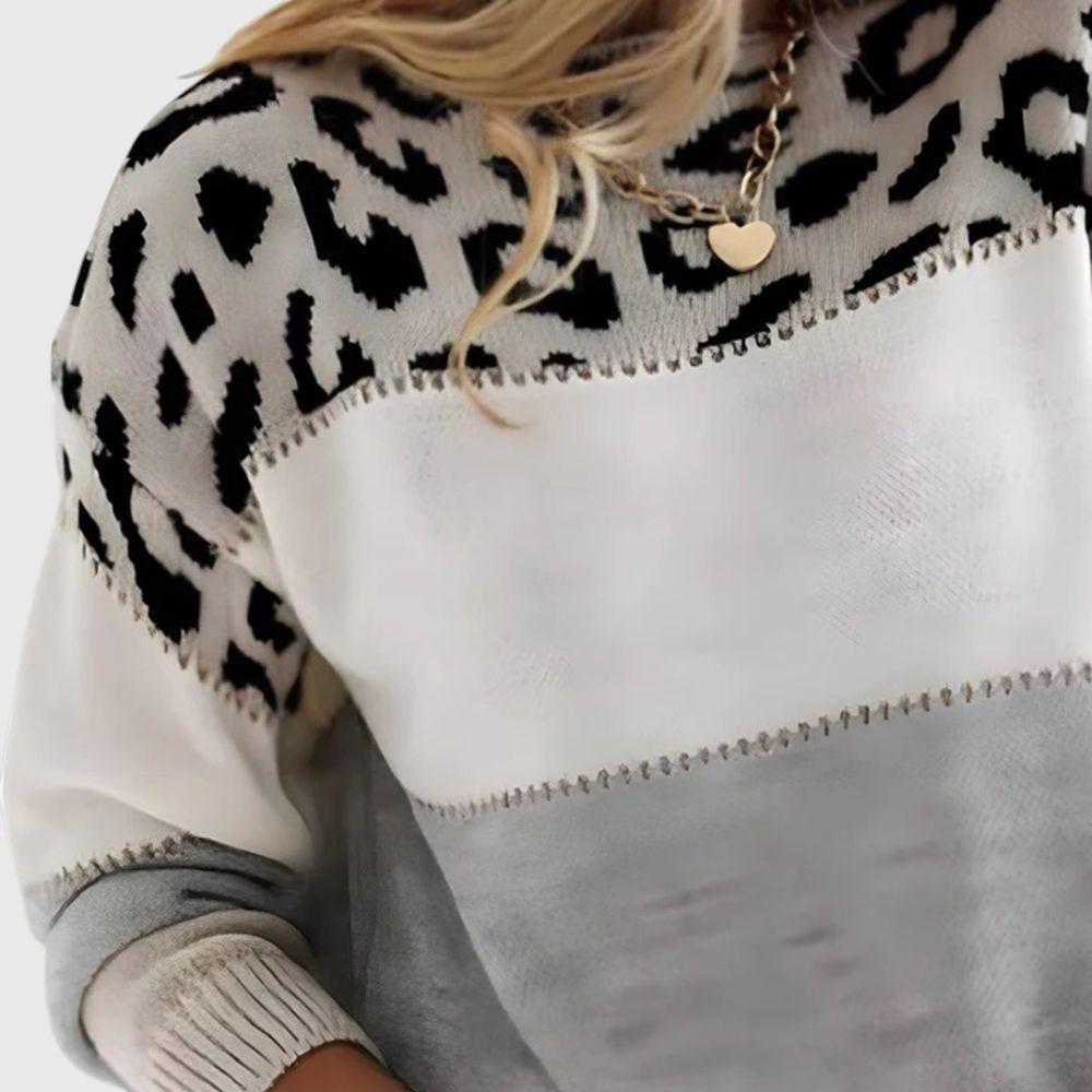 Bernadetta - Pull Léopard Tendance et Confortable