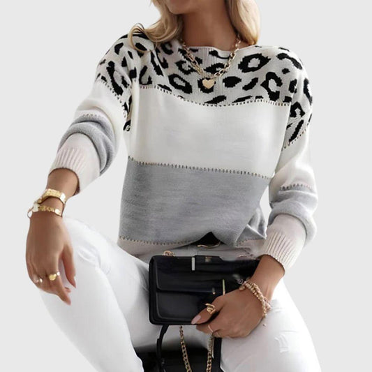 Bernadetta - Pull Léopard Tendance et Confortable