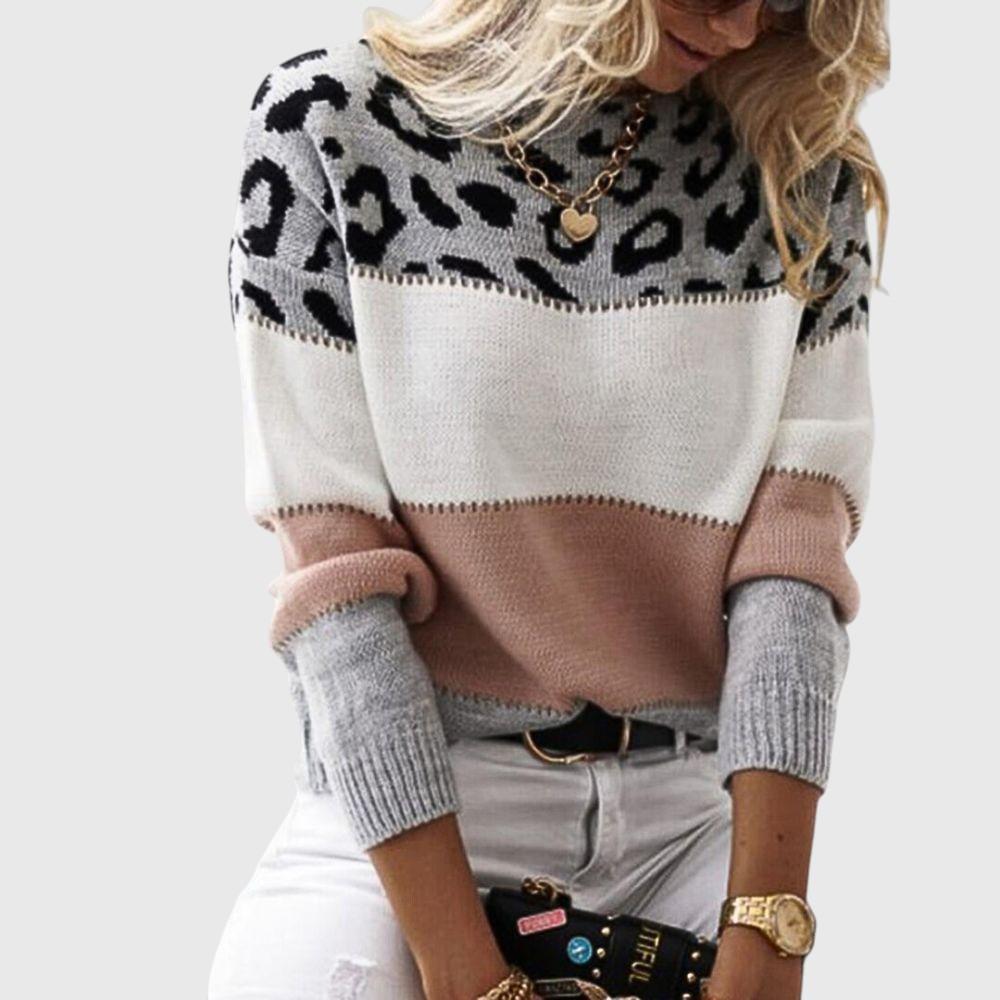 Bernadetta - Pull Léopard Tendance et Confortable
