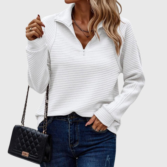 Suzanne - Pull Détail Demi-Zip