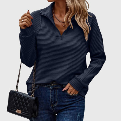 Suzanne - Pull Détail Demi-Zip