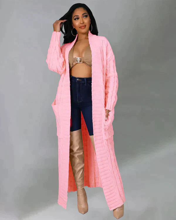 Theodora - Cardigan long à col en V
