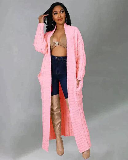 Theodora - Cardigan long à col en V