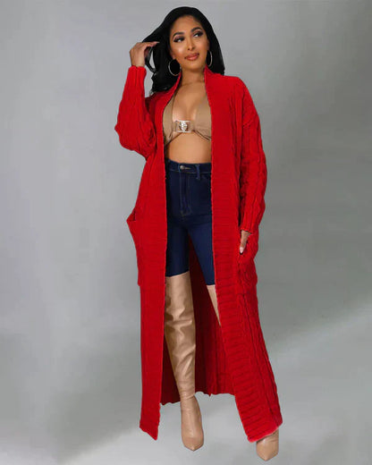 Theodora - Cardigan long à col en V