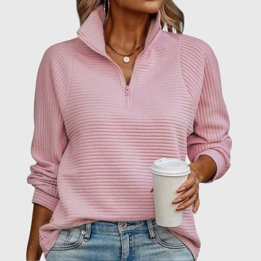 Suzanne - Pull Détail Demi-Zip
