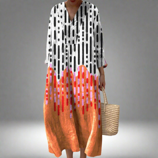 Tessa™ | Robe maxi à motif goutte abstrait