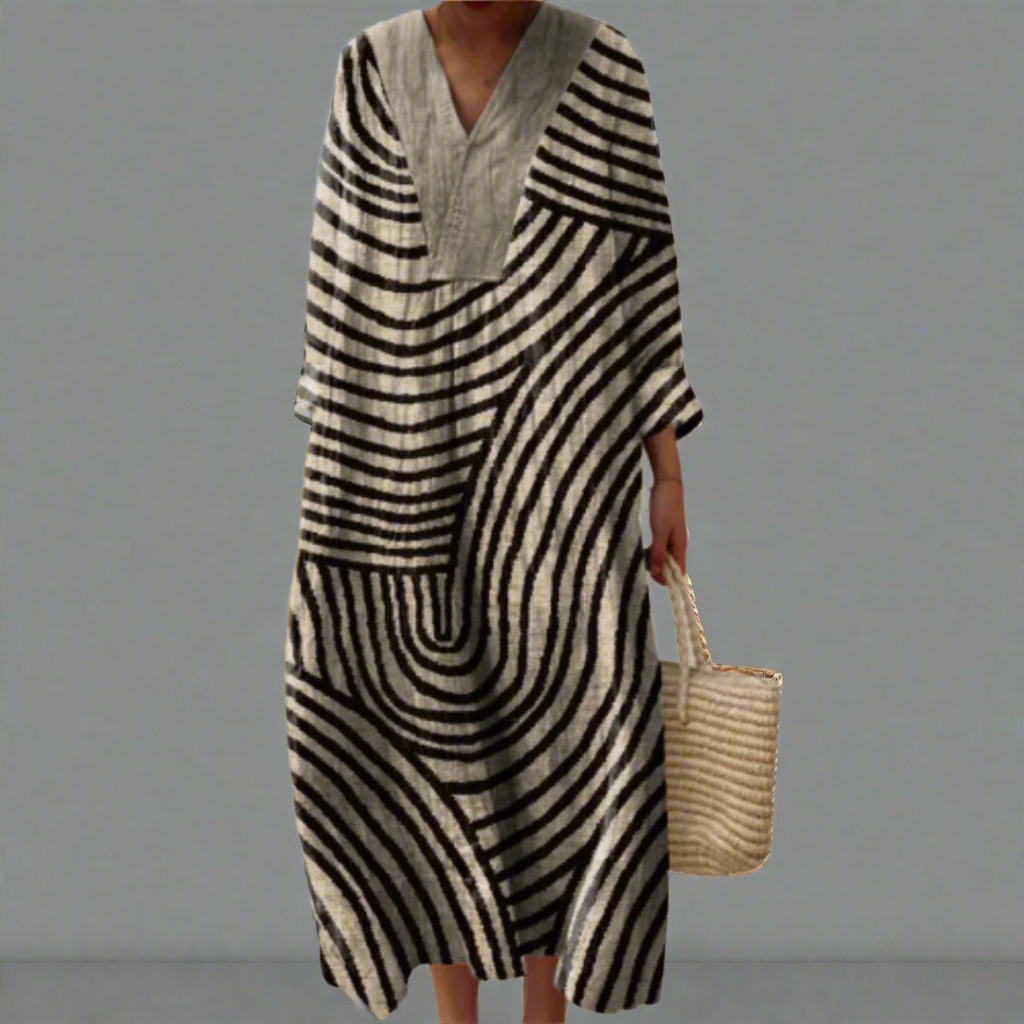 Irene™ | Robe Flottante Monochromes Labyrinth
