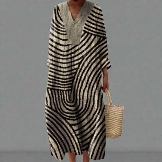 Irene™ | Robe Flottante Monochromes Labyrinth
