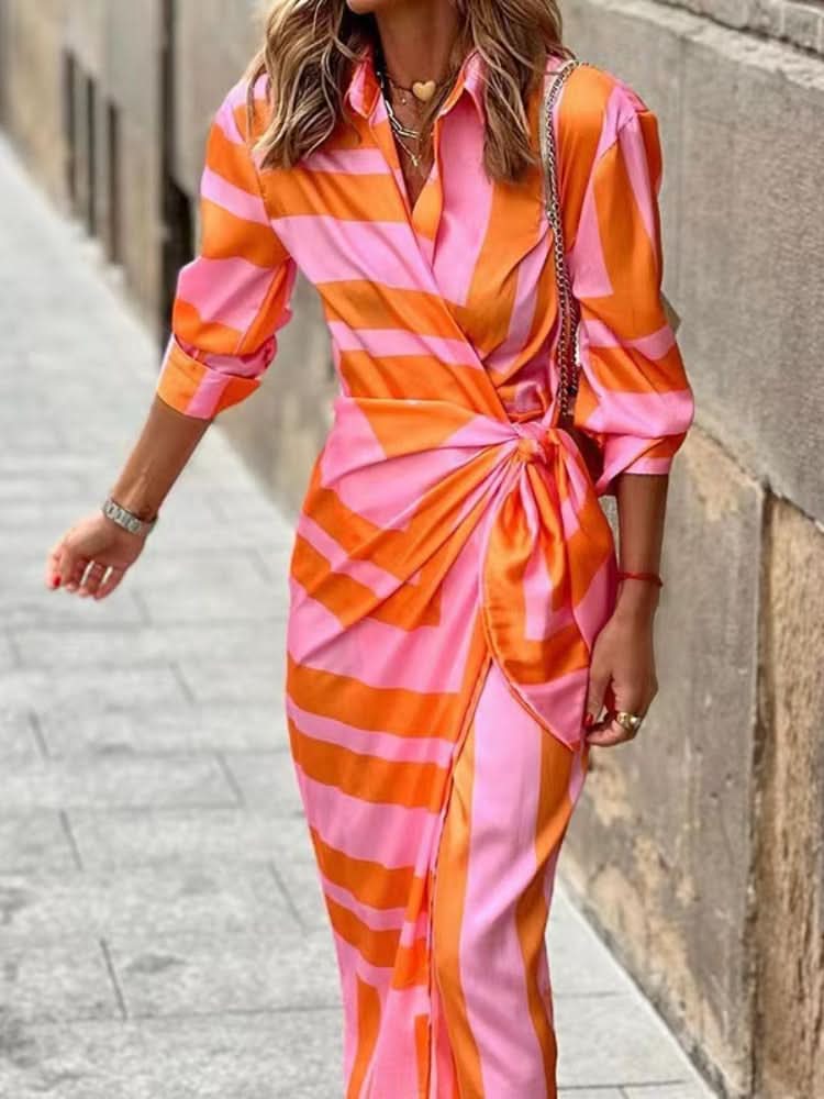 CASSANDRA™ - ROBE ENVELOPPE IMPRIMÉE