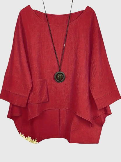 Liana - Blouse Asymétrique Décontractée