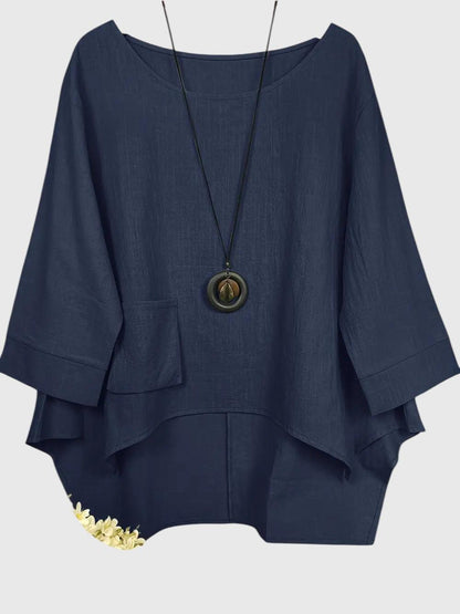Liana - Blouse Asymétrique Décontractée