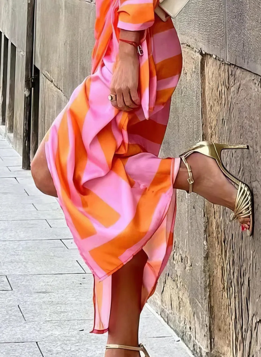 CASSANDRA™ - ROBE ENVELOPPE IMPRIMÉE