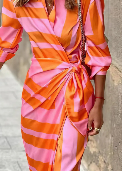 CASSANDRA™ - ROBE ENVELOPPE IMPRIMÉE