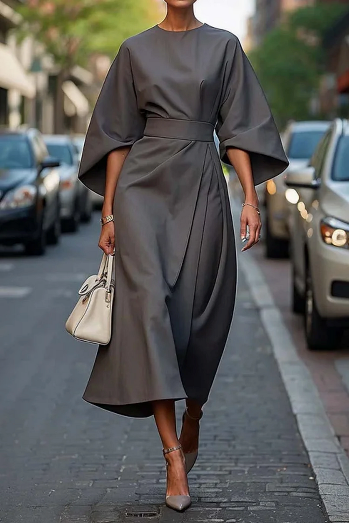 ANNABEL - ROBE ÉLÉGANTE AVEC MANCHES EN RAGLAN
