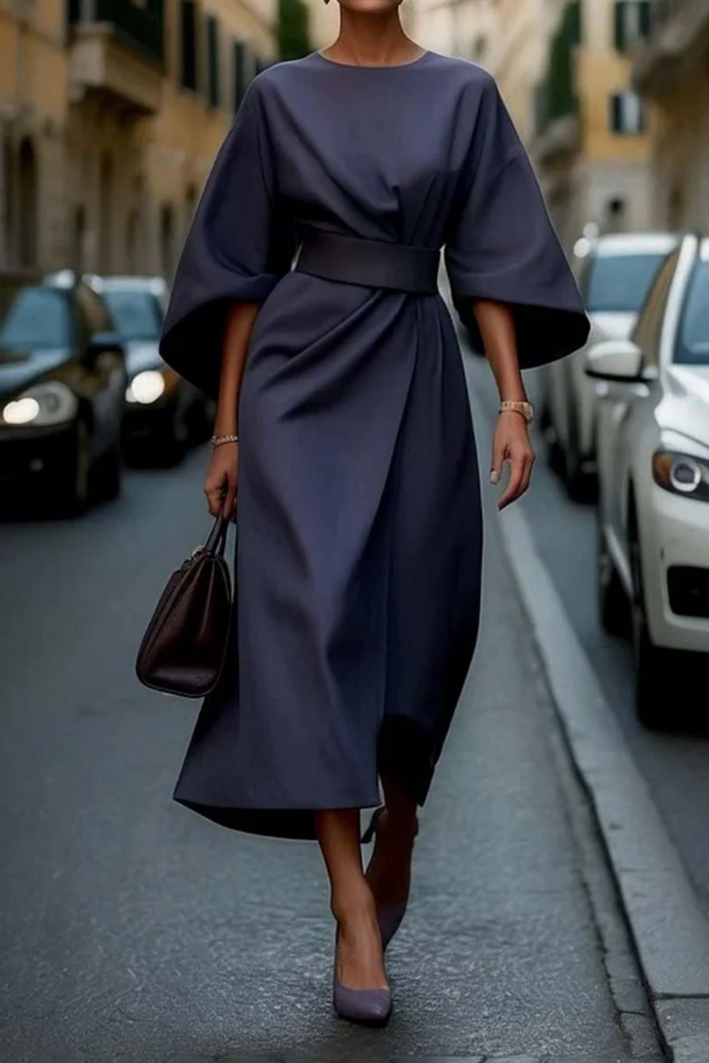 ANNABEL - ROBE ÉLÉGANTE AVEC MANCHES EN RAGLAN