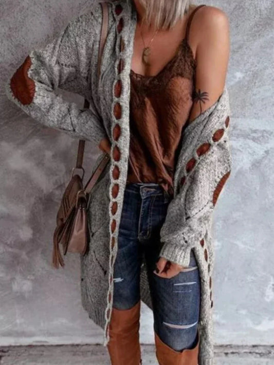Amalia - Veste en tricot vintage avec capuche