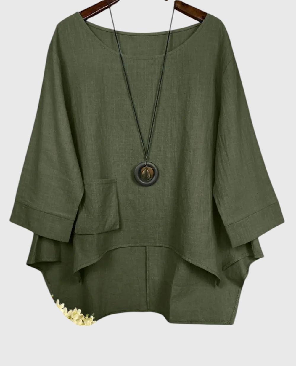 Liana - Blouse Asymétrique Décontractée