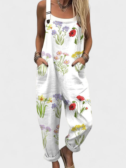 Ida™ | Salopette de Jardin Fleurs Sauvages