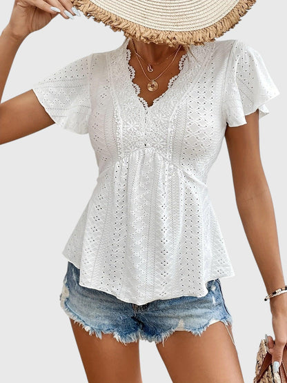 Jackie - Blouse Élégante à Volants