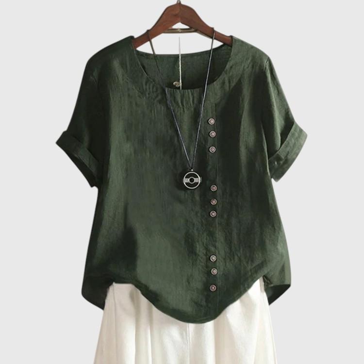 Marie - T-Shirt Chic Avec Boutons