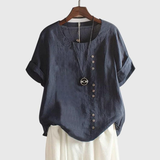 Marie - T-Shirt Chic Avec Boutons