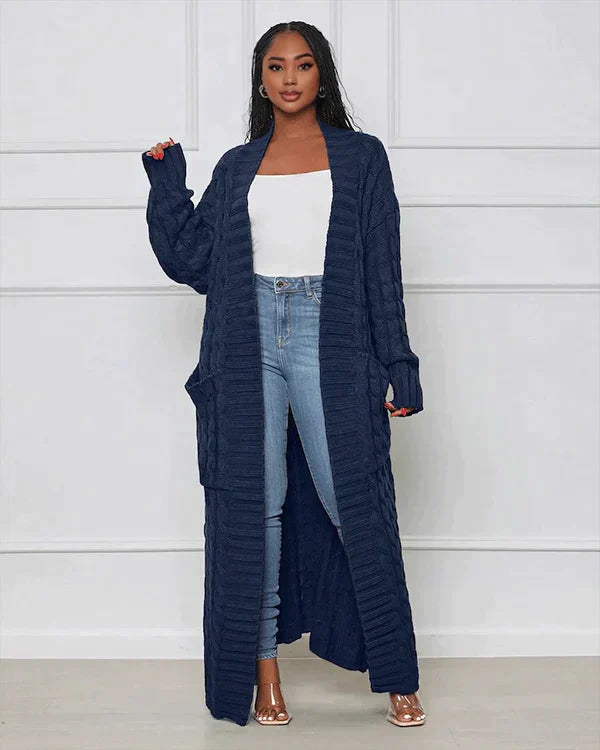 Theodora - Cardigan long à col en V