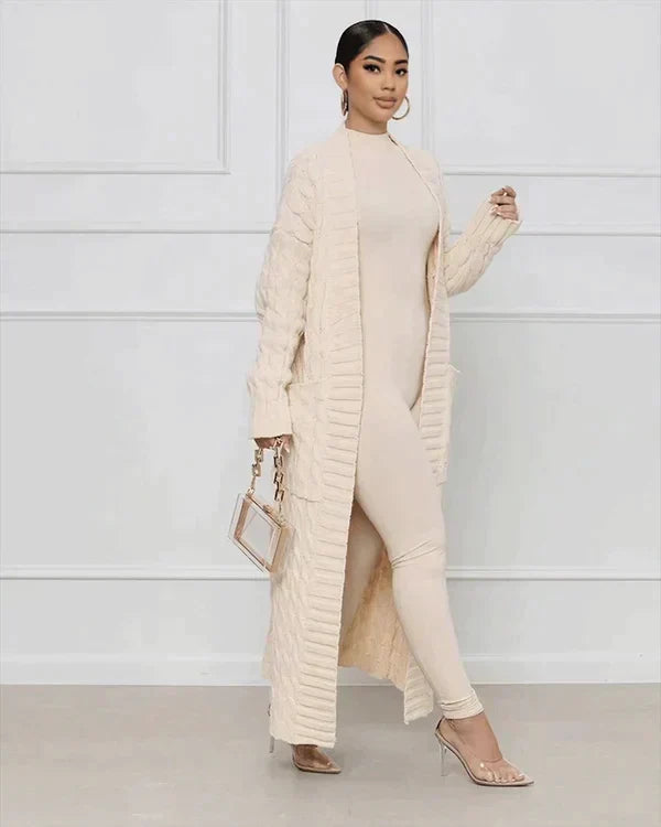 Theodora - Cardigan long à col en V
