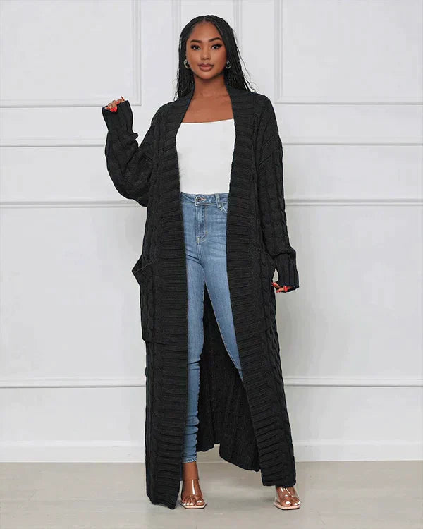 Theodora - Cardigan long à col en V