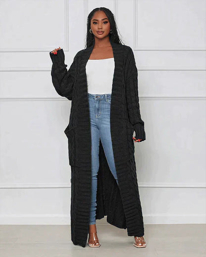 Theodora - Cardigan long à col en V