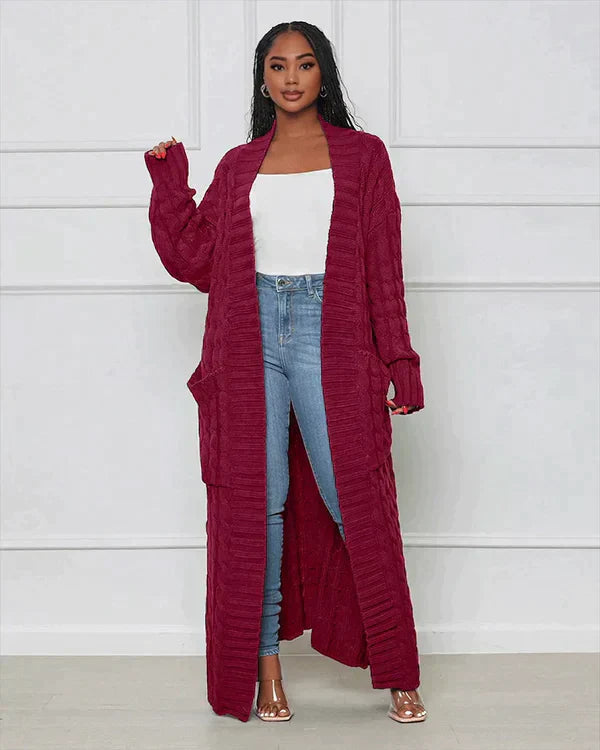 Theodora - Cardigan long à col en V