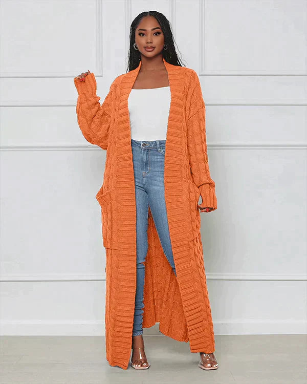 Theodora - Cardigan long à col en V