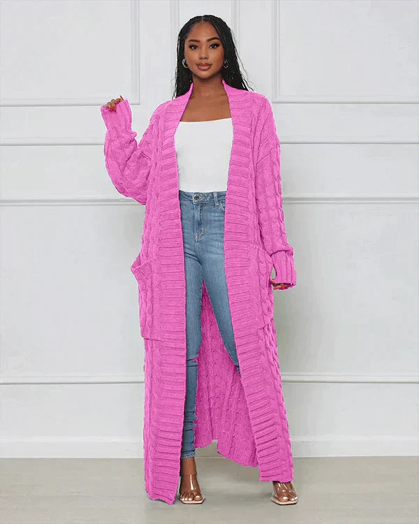 Theodora - Cardigan long à col en V
