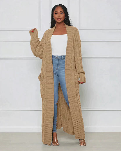 Theodora - Cardigan long à col en V
