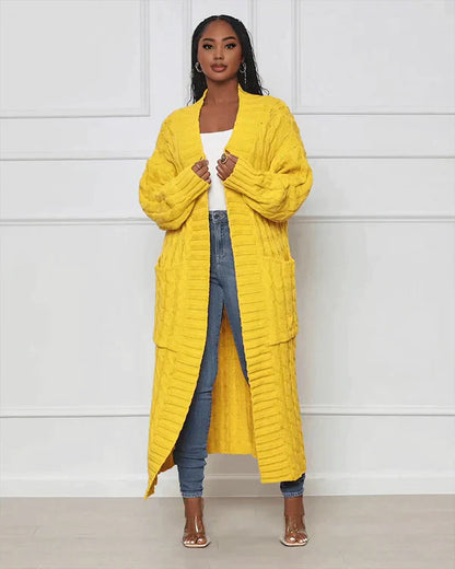Theodora - Cardigan long à col en V