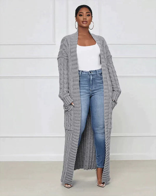 Theodora - Cardigan long à col en V